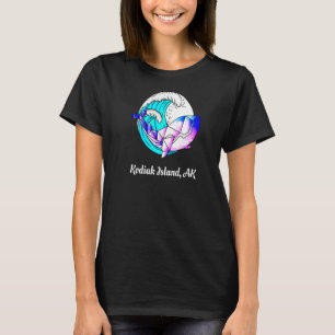 Kodiak Island Ak Japanse schilder Geometric Orca K T-shirt