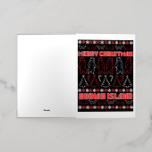 Kodiak Island Ugly Christmas Sweater Wenskaart Folie Wenskaart (Buiten Laag)