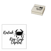 Kodiak krab capita hout kunst stempel (Gestempeld)