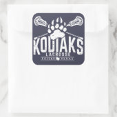 Kodiak Lacrosse - Autocollant bleu Carré (Sac)