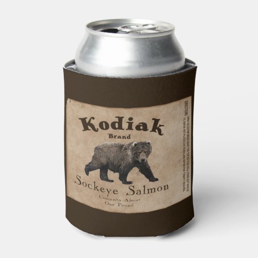 Kodiak Salmon Label Blikjeskoeler (Blikje Voorkant)