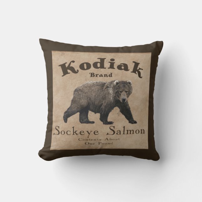  Kodiak Salmon Label Buitenkussen (Voorkant)