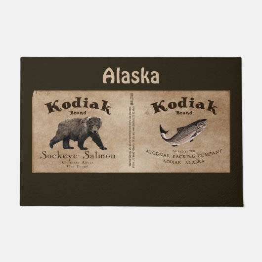 Kodiak Salmon Label Deurmat (Voorkant)
