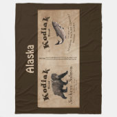  Kodiak Salmon Label Fleece Deken (Voorkant)