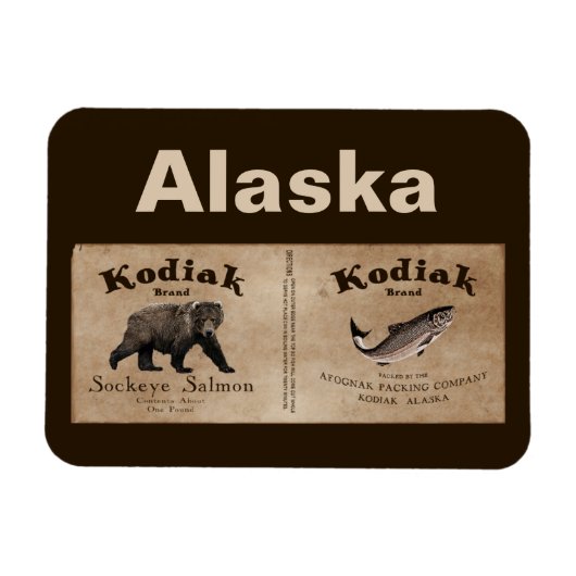 Kodiak Salmon Label Magneet (Horizontaal)