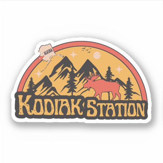 Kodiak Station, Alaska Sticker (Voorkant)