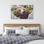 Kodiakbeer Canvas Afdruk (Insitu (Slaapkamer))