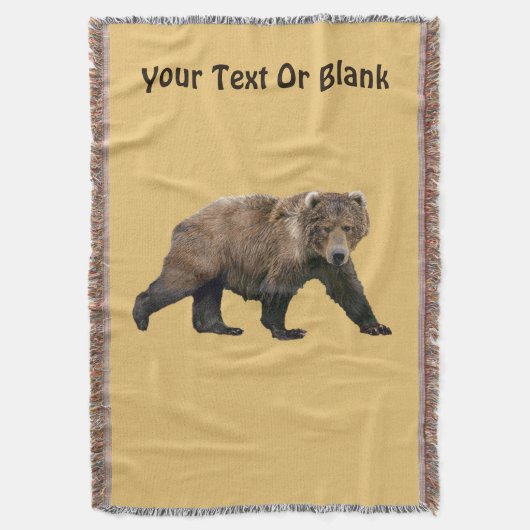 Kodiakbeer Deken (Voorkant Verticaal)