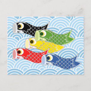 Kodomo-no-hi Carp Streamers Briefkaart