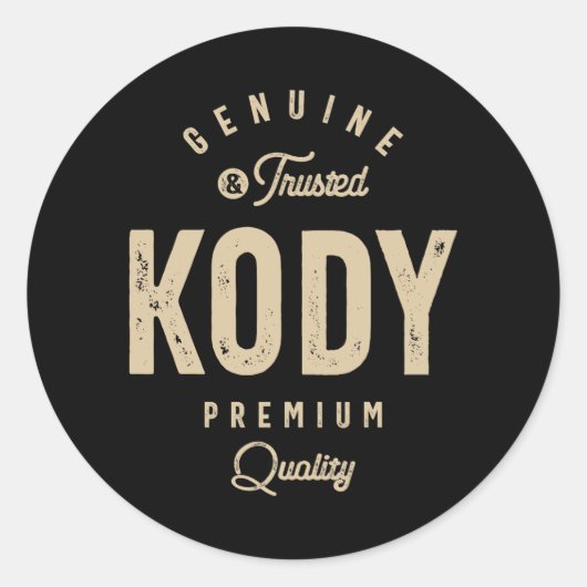 Kody Genuine en Trusted - naam Kody Ronde Sticker (Voorkant)