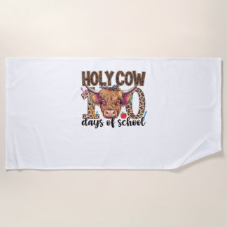 Koe 100 dagen school 100ste dag schoolonderwijs strandlaken