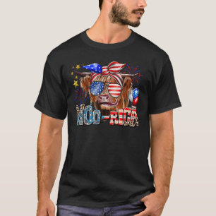 Koe 4 juli VS Vlag Zonnebril Een Moo Rica T-shirt