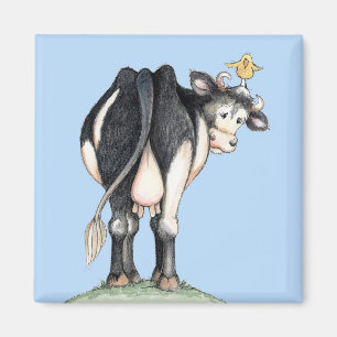 Koe achter - magneet