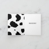 Koe afdrukken bedankkaart (Binnen)