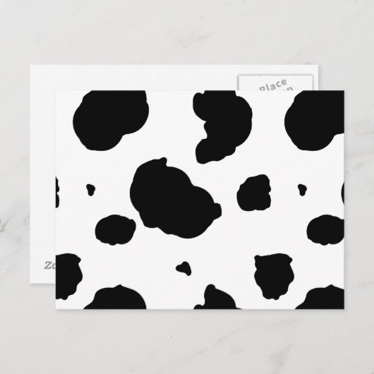 Koe afdrukken briefkaart (Voorkant / Achterkant)