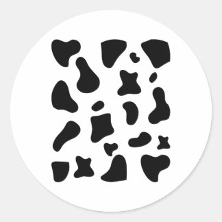 Koe Afdrukken Halloween Costume Koe Dier Ronde Sticker