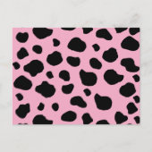Koe afdrukken, Koe Patroon, Koe spots, roze Koe Briefkaart (Voorkant)