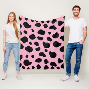 Koe afdrukken, Koe Patroon, Koe spots, roze Koe Fleece Deken
