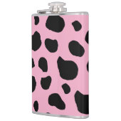 Koe afdrukken, Koe Patroon, Koe spots, roze Koe Heupfles (Links)