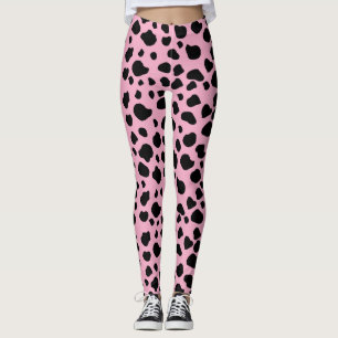 Koe afdrukken, Koe Patroon, Koe spots, roze Koe Leggings