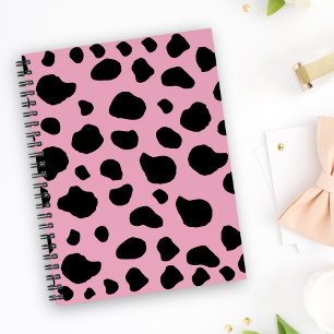 Koe afdrukken, Koe Patroon, Koe spots, roze Koe Notitieboek