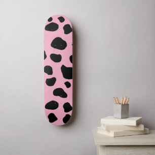 Koe afdrukken, Koe Patroon, Koe spots, roze Koe Skateboard