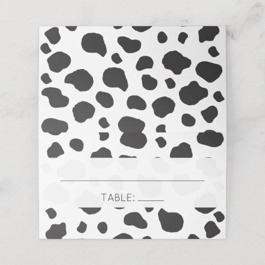 Koe afdrukken, Koeien spuiten, zwart en wit, bruil (Buitenkant ongevouwen)