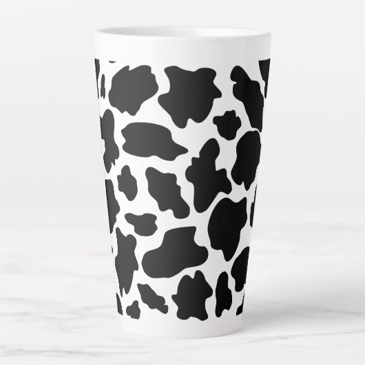 Koe afdrukken latte mok (Voorkant)