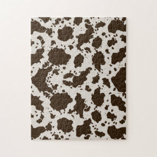 Koe afdrukken legpuzzel