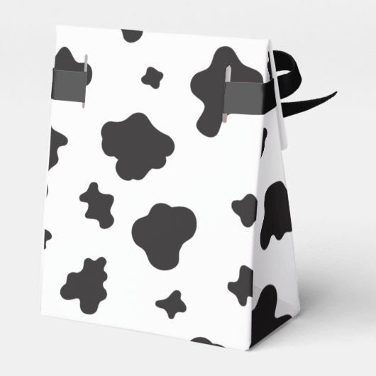 Koe Afdrukken zwart en wit Bedankdoosjes (Achterkant)