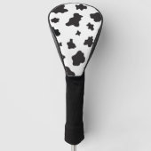 Koe Afdrukken zwart en wit Golfheadcover (Voorkant)