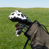 Koe Afdrukken zwart en wit Golfheadcover (Insitu)