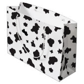 Koe Afdrukken zwart en wit Groot Cadeauzakje (Achterkant Gekanteld)