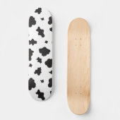 Koe Afdrukken zwart en wit Skateboard (Voorkant)