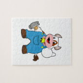 Koe als ambachtsman met Hammer Legpuzzel (Horizontaal)