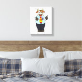 Koe als leraar met Stropdas Canvas Afdruk (Insitu (Slaapkamer))