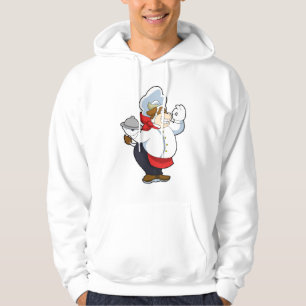 Koe als Ober met Serving bord Hoodie