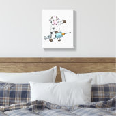 Koe als verpleegster met hart en spuit canvas afdruk (Insitu (Slaapkamer))