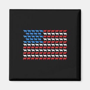 Koe Amerikaanse vlag op 4 juli veeteelt Verenigde  Magneet