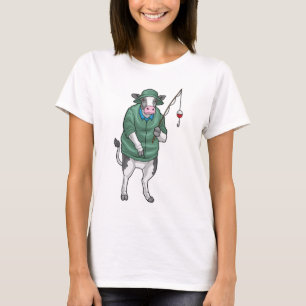Koe Angler Vissen hengel T-shirt