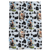 Koe Animal Pattern Design Medium Cadeauzakje (Achterkant)