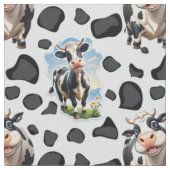 Koe Animal Pattern Design Stof (Close Up)