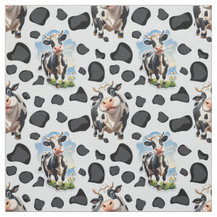 Koe Animal Pattern Design Stof