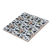 Koe Animal Pattern Design Tegeltje (Zijkant)