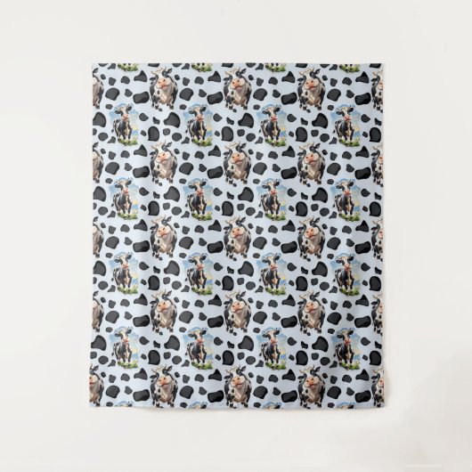 Koe Animal Pattern Design Wandkleed (Voorkant)