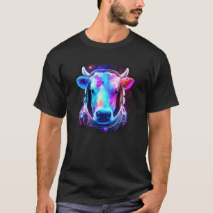 Koe Astronaut in de Kleurrijke Galactische Verkenn T-shirt