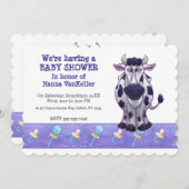 Koe Baby shower Uitnodigen Kaart (Voorkant / Achterkant)