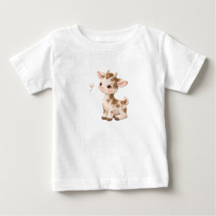 Koe Baby T-shirt – Mooie Gespikkelde & Gestreepte