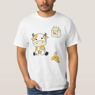 Koe Banana Kawaii Retro Japanse Koeien voor banane T-shirt