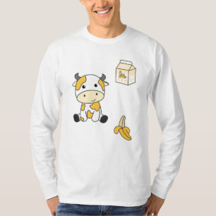 Koe Banana Kawaii Retro Japanse Koeien voor banane T-shirt